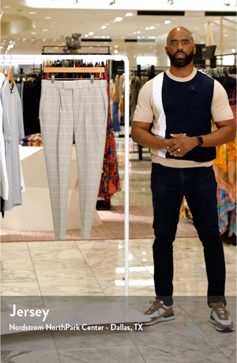 Windowpane Plaid Tapered Smart Trousers, sales video thumbnail