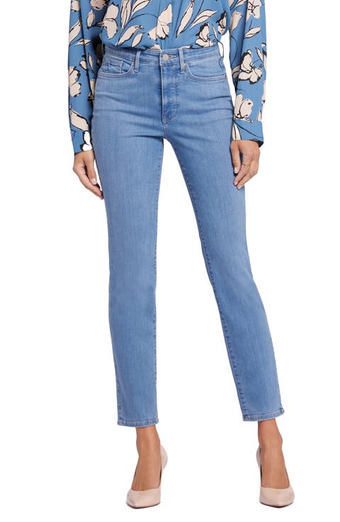 Sheri High Waist Slim Straight Leg Jeans