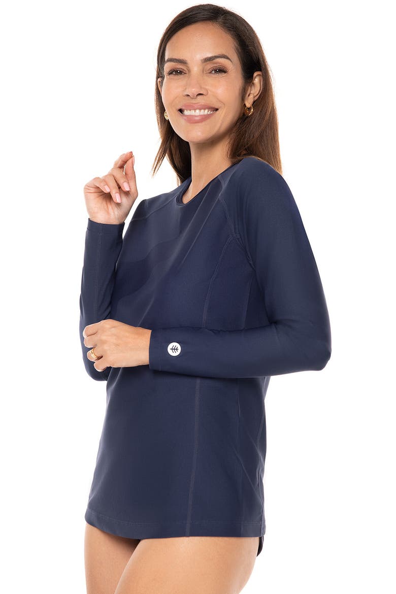 Women's Hightide Long Sleeve Swim Shirt, UPF 50+ Sun Protection, Alternate, color, Navy