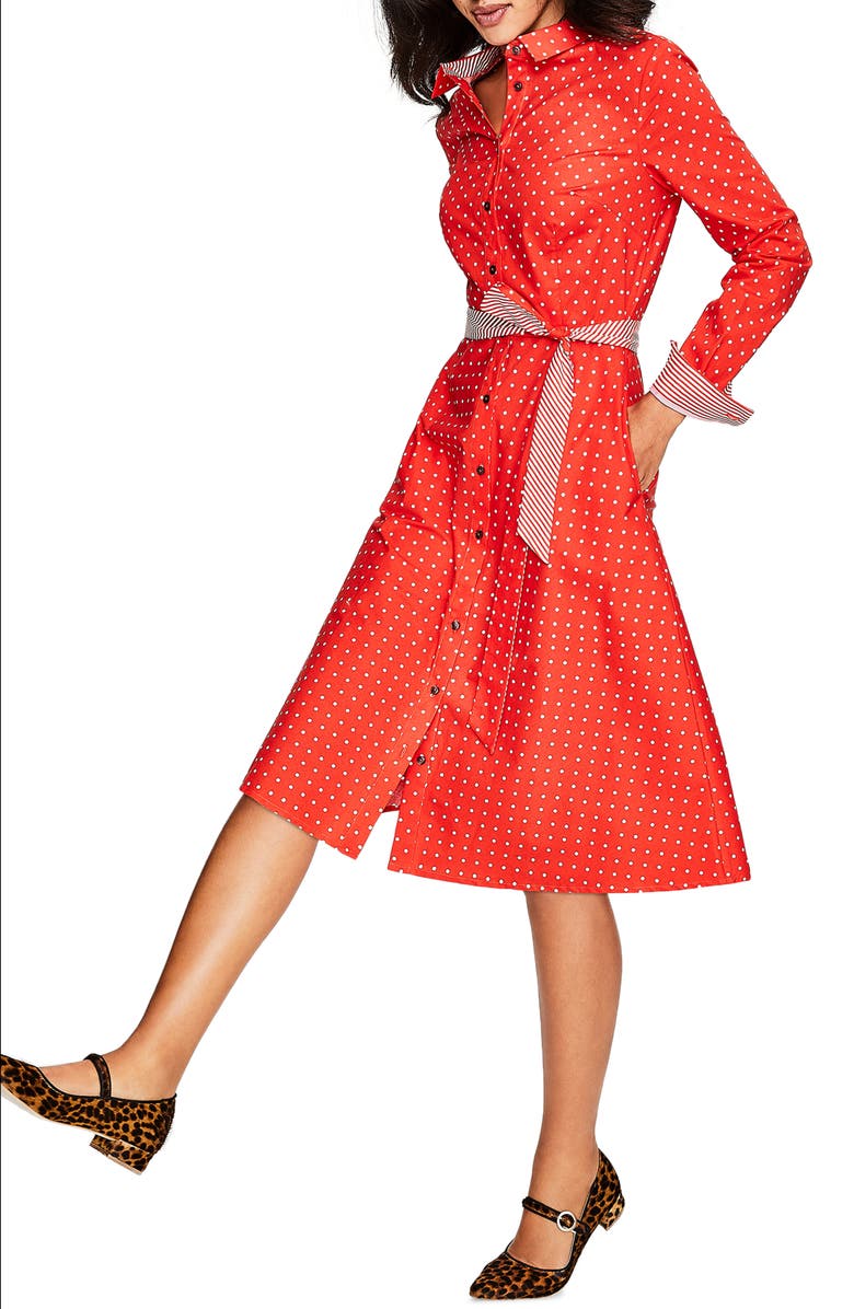 Boden Posy Cotton Shirtdress, Alternate, color,
