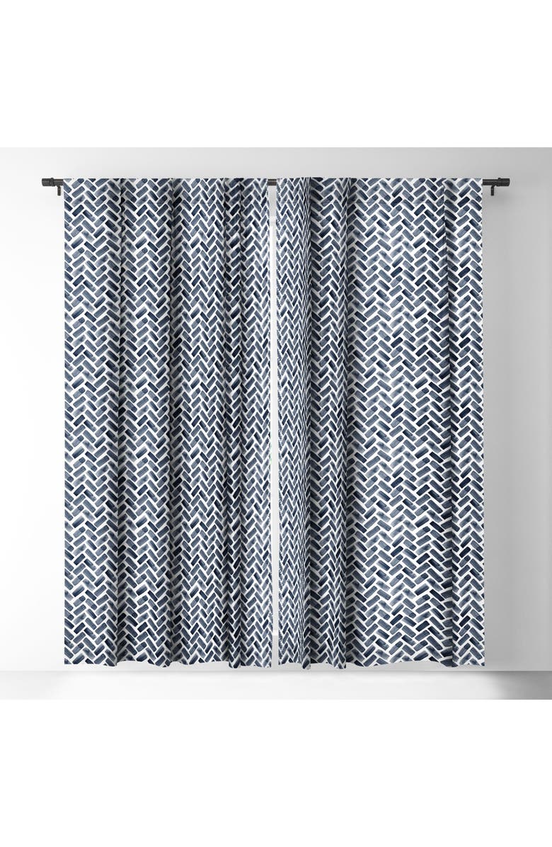 Deny Designs Little Arrow Design Co. Arcadia Herringbone Blackout Window Panel, Alternate, color,