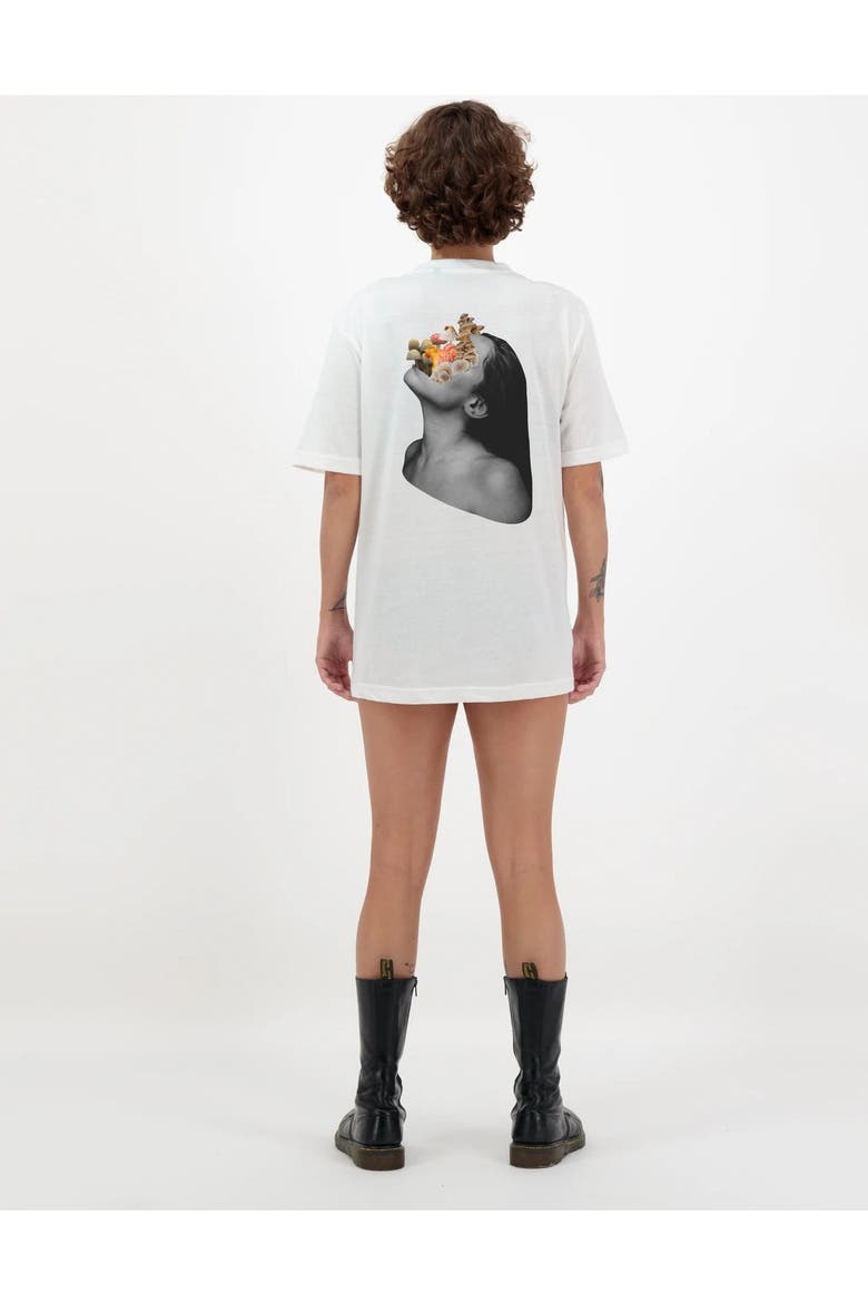 Mushroom Break Out Graphic T Shirt, Alternate, color, White