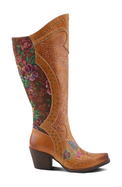 L'artiste By Spring Step Mallorie Knee High Western Boot In Brown