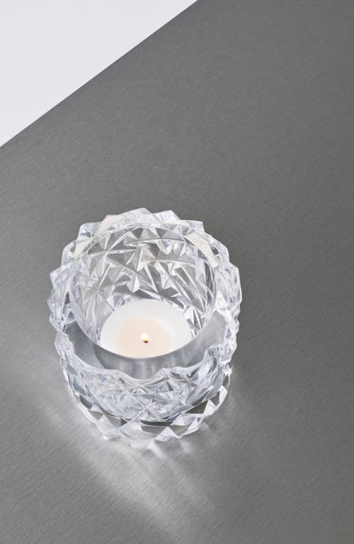 Orrefors Carat Medium Crystal Candleholder In Clear