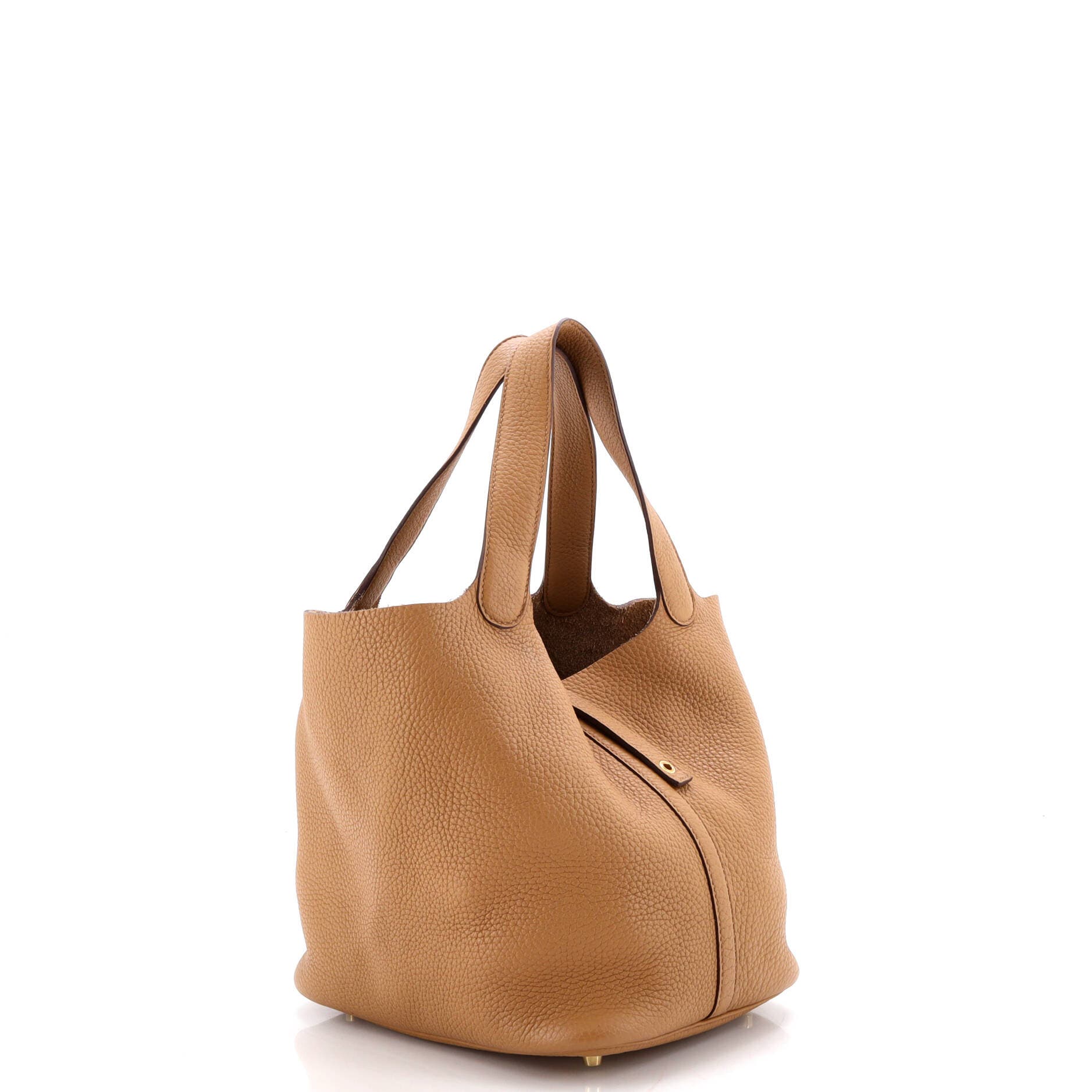 Pre-Owned Hermes Picotin Lock Bag Clemence MM, Alternate, color, Biscuit