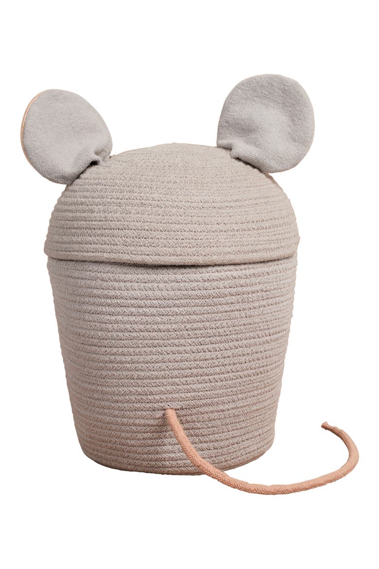 Renata the Rat Basket, Alternate, color, PEARL GREY