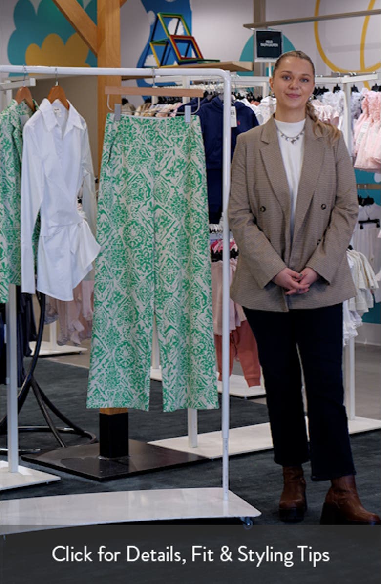 Kate Print Straight Leg Pants, sales video thumbnail