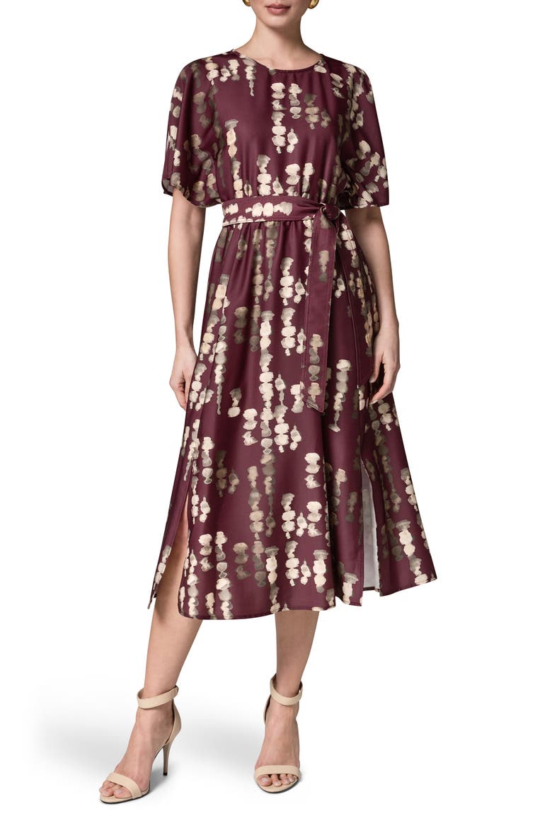 stretch satin midi dress Azazie Dottie Ready to Ship Lilac Stretch Satin Bridesmaid Dresses