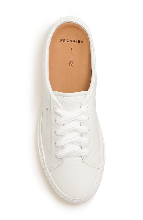 Frankie4 Lincoln Mule In White Tumbled