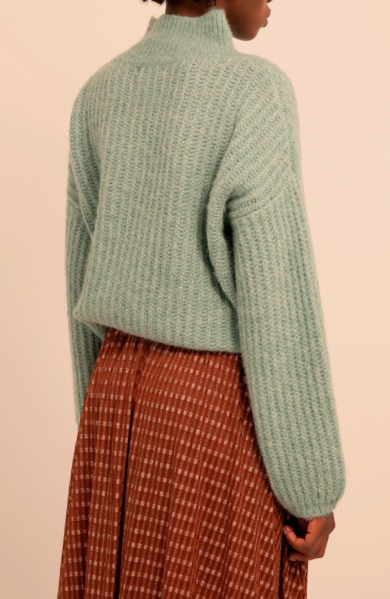 FRNCH Nihed Ribbed Crop Sweater, Alternate, color, 