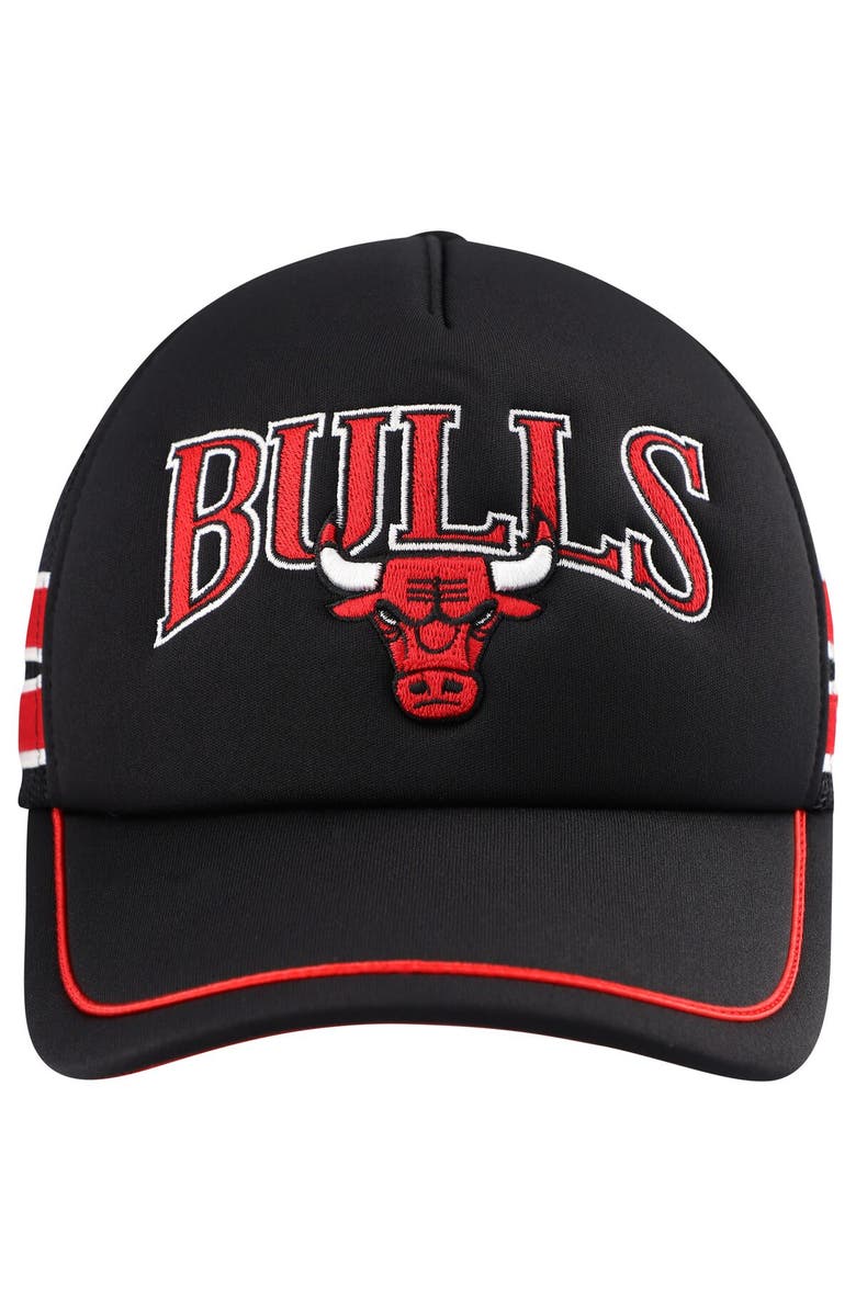 '47 Men's '47 Black Chicago Bulls Sidebrand Stripes Trucker Adjustable Hat, Alternate, color, Black