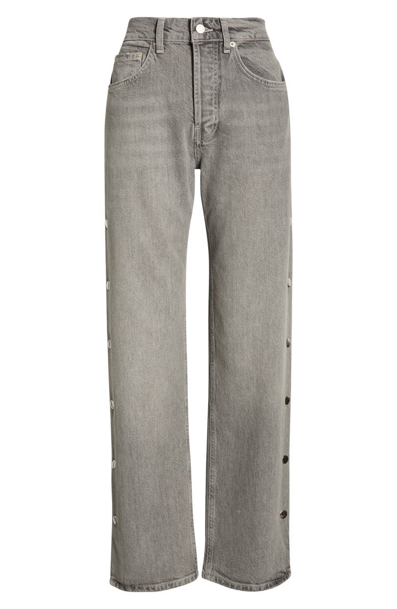 Rails Del Mar High Waist Wide Leg Boyfriend Jeans, Alternate, color, Stone Grey