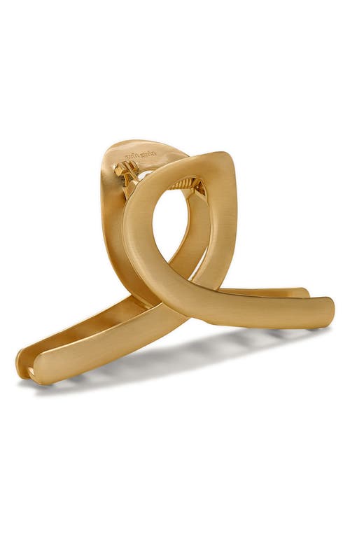 Cult Gaia Azariah Swirl Claw Clip In Brushed Brass