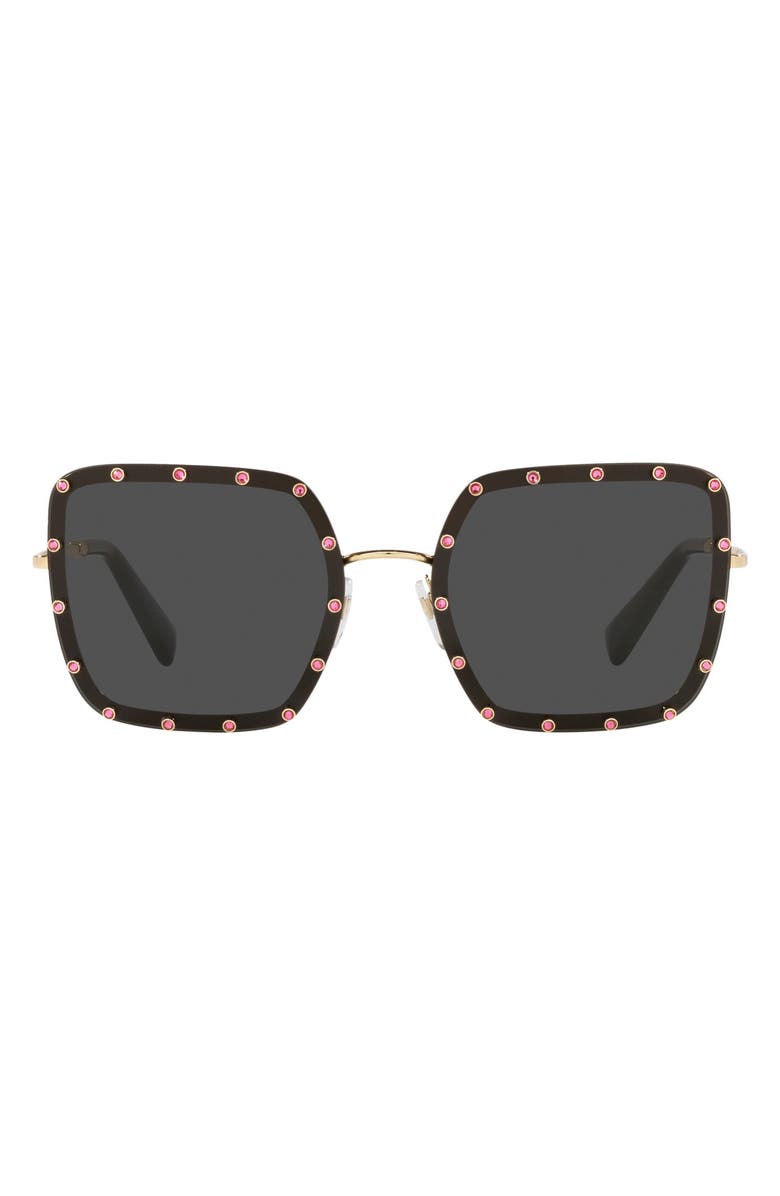 Valentino 58mm Square Sunglasses, Main, color, 