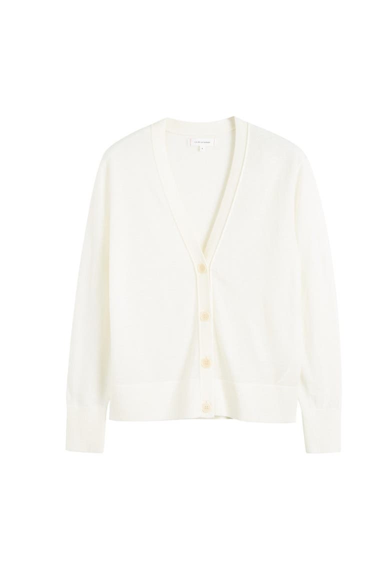 Pure Merino Cardigan, Alternate, color, Cream