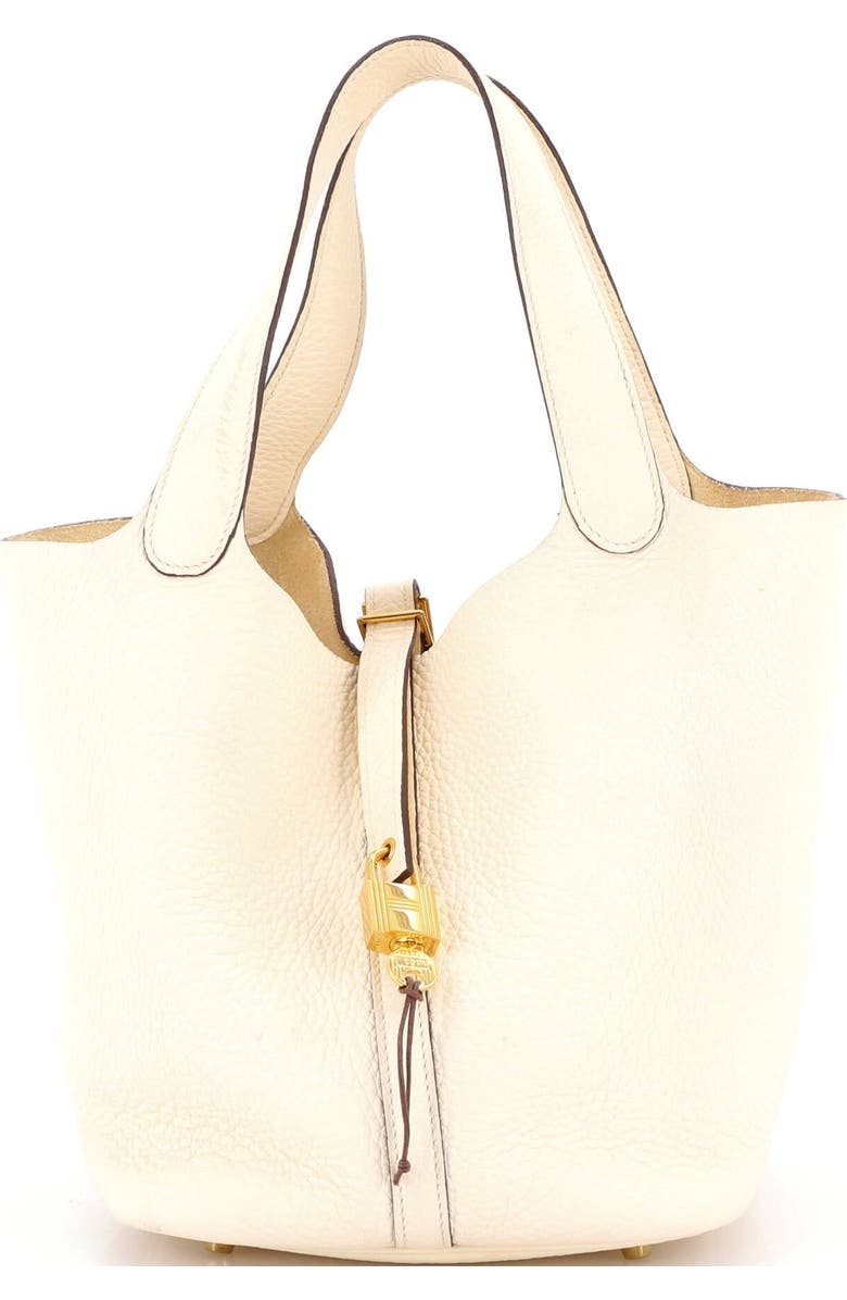 Pre-Owned Hermes Picotin Lock Bag Clemence MM, Main, color, Nata