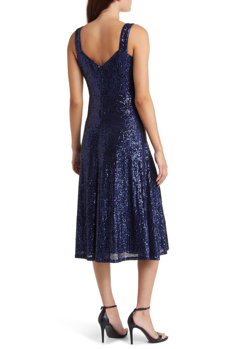 Anne Klein Sequin Midi Cocktail Dress, Alternate, color, 