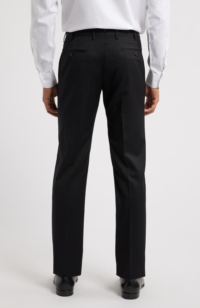 Zanella Parker Platinum Super 130's Gabardine Dress Pants, Alternate, color, Black