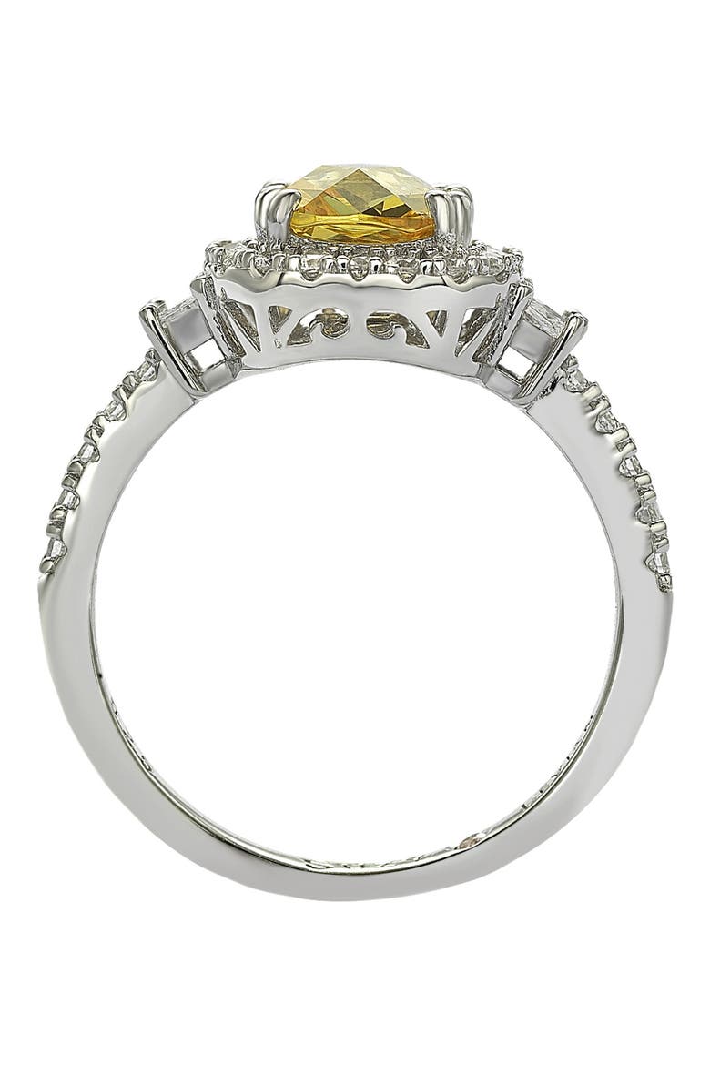 Yellow CZ Engagement Ring, Alternate, color, YELLOW