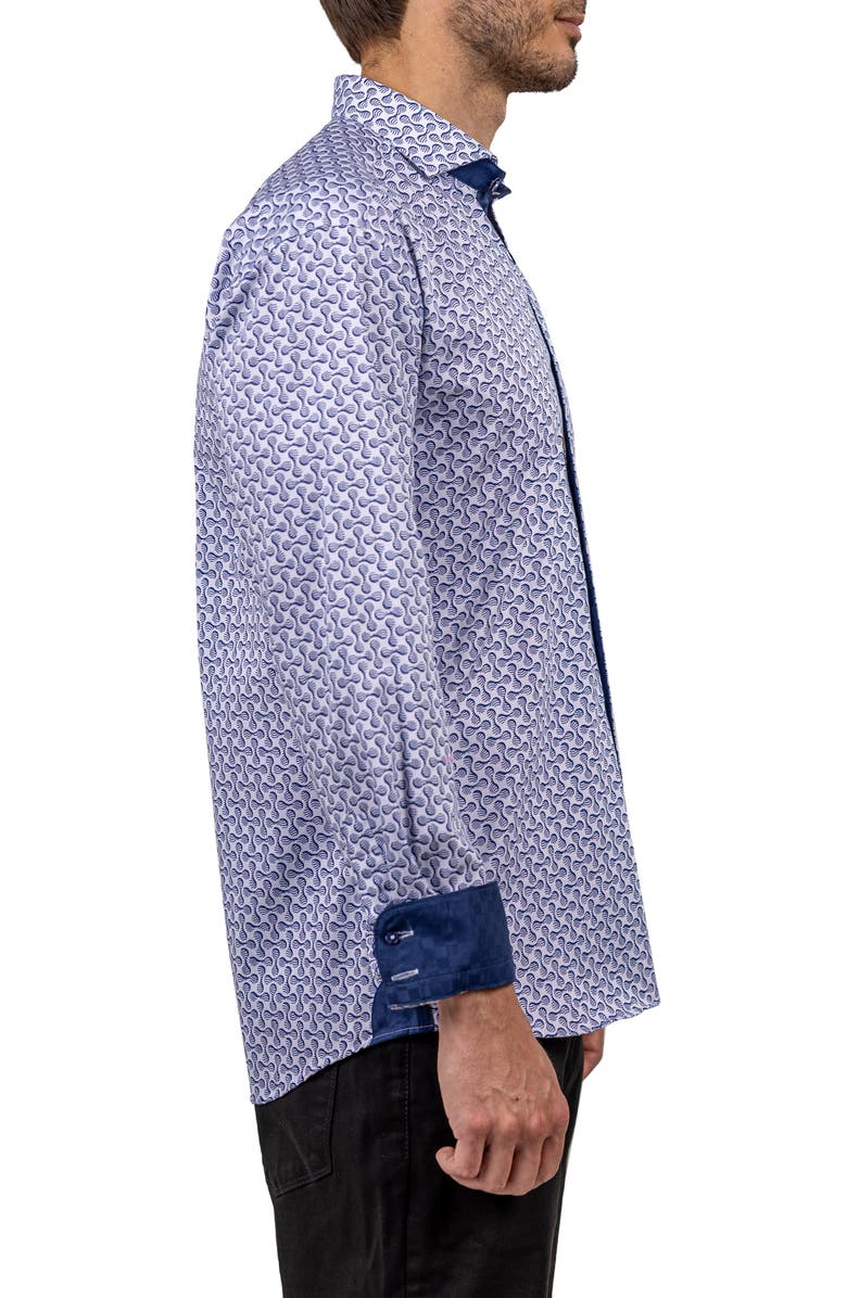 Maceoo Einstein Ascension 0274 Contemporary Fit Button-Up Shirt, Alternate, color, Blue