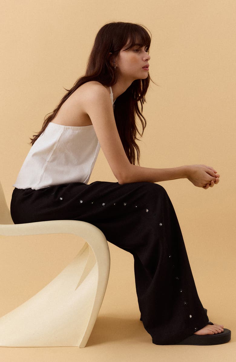 MANGO TEEN Straight Leg Linen Blend Trousers, Alternate, color,