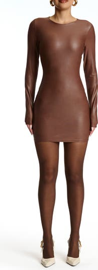 Got Me Drippin' Faux Leather Minidress