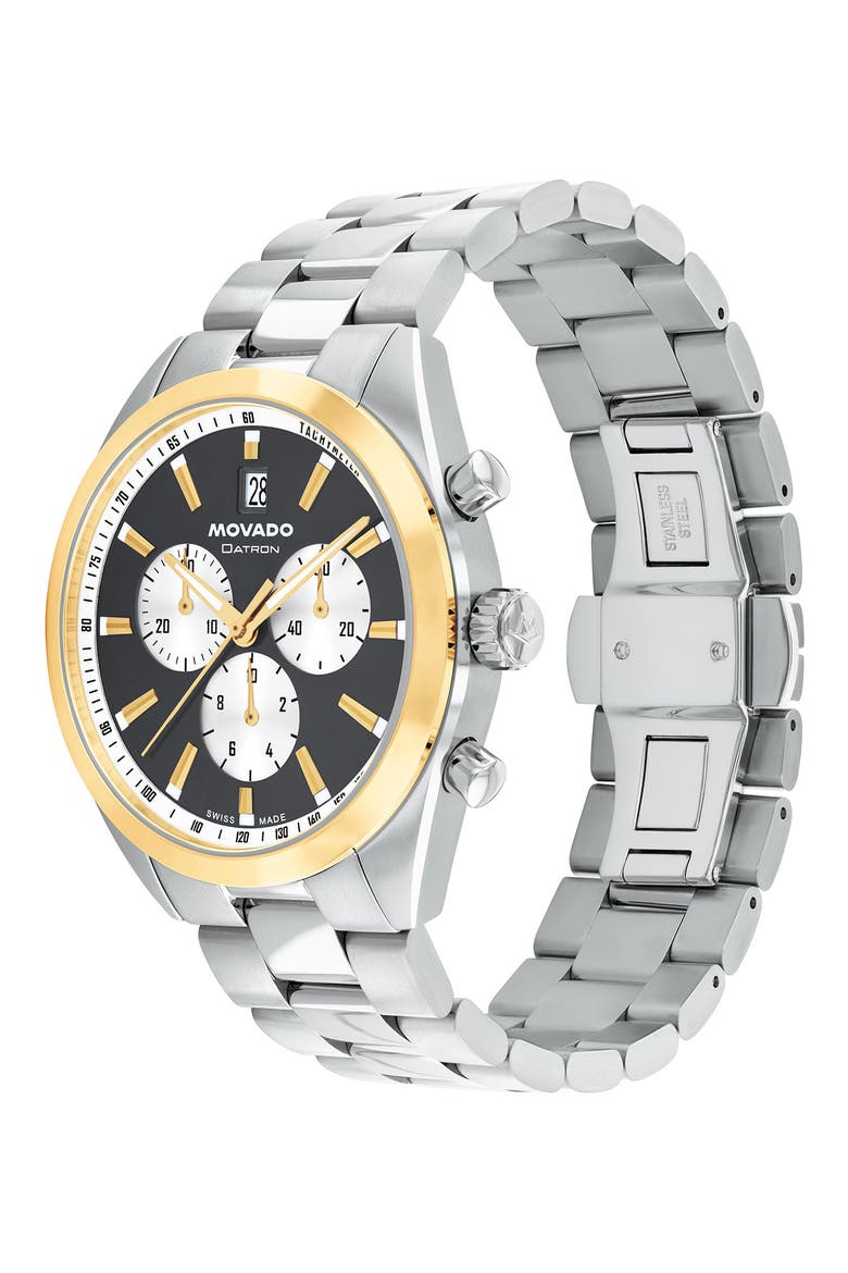 Datron Chronograph Bracelet Watch, 41mm, Alternate, color, GRAY