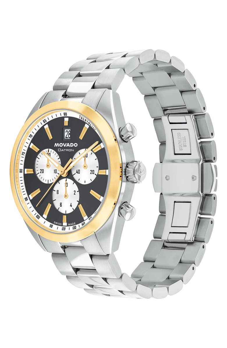 Movado Datron Chronograph Bracelet Watch, 41mm, Alternate, color, Gray