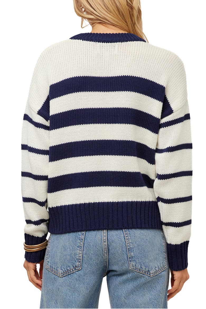Lucia Crewneck Striped Sweater, Alternate, color, MULTI