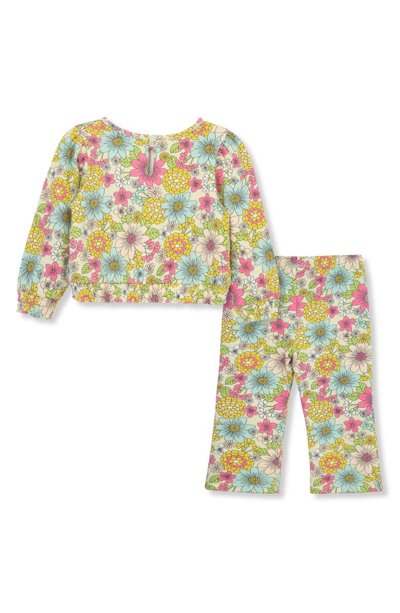 Peek Essentials Floral Cotton Top & Flare Pants Set, Alternate, color, 