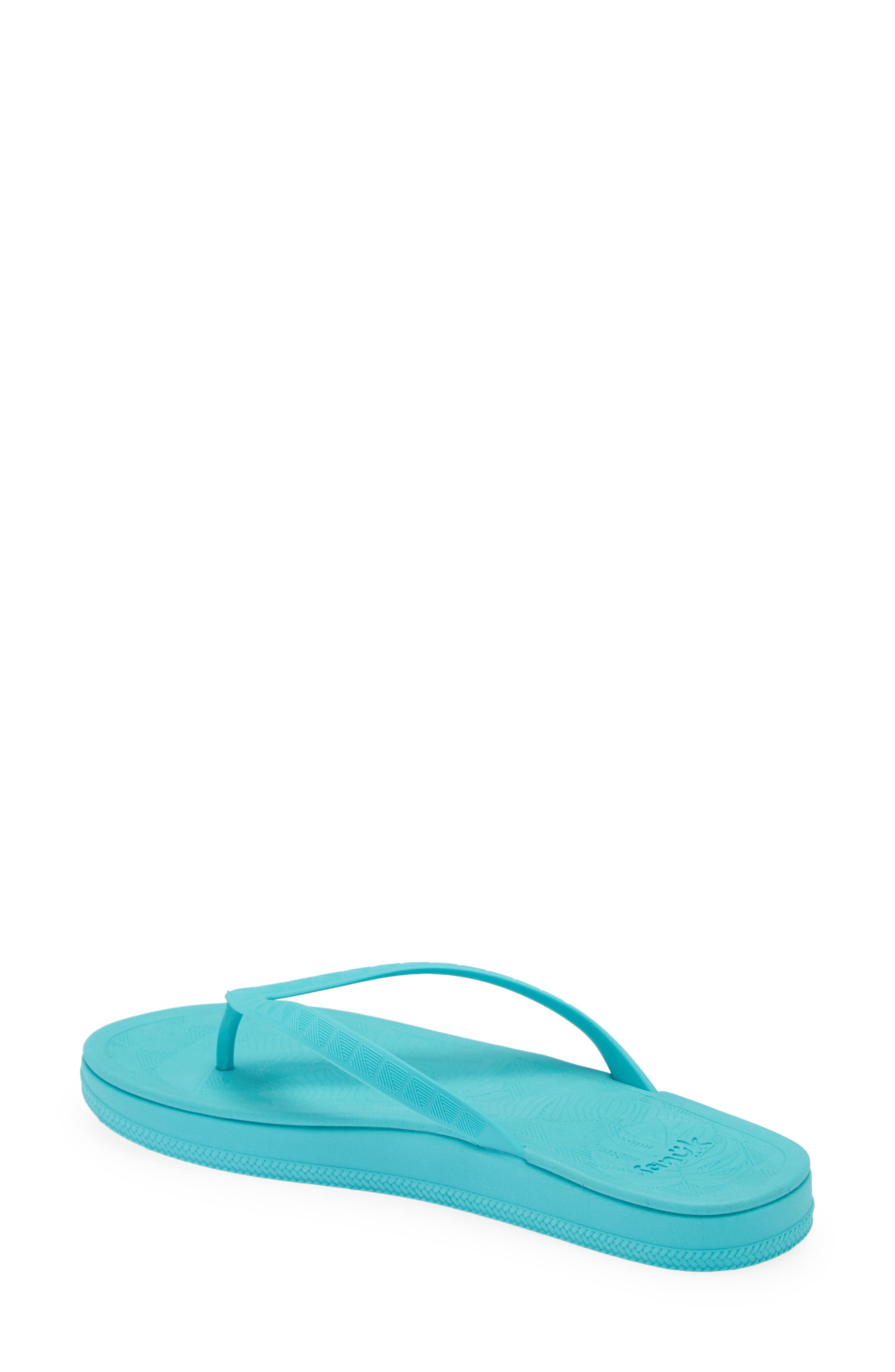 Sanuk Funshine Water Friendly Flip Flop, Alternate, color, Turquoise