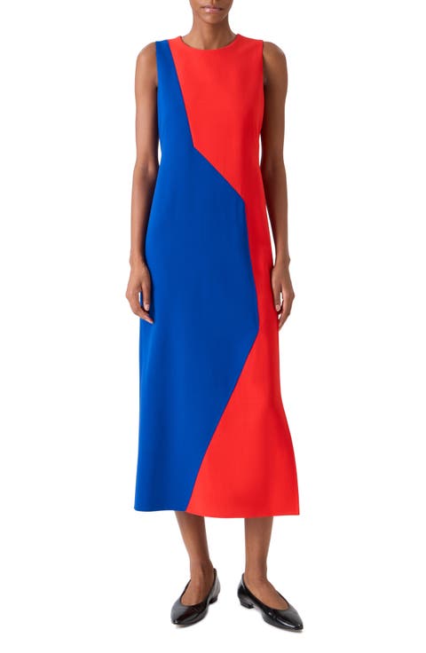 High Plains Colorblock Wool Blend Sheath Dress