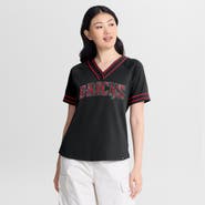FANATICS Women's Fanatics Black Arizona Diamondbacks Diva Race Ahead Raglan V-Neck T-Shirt