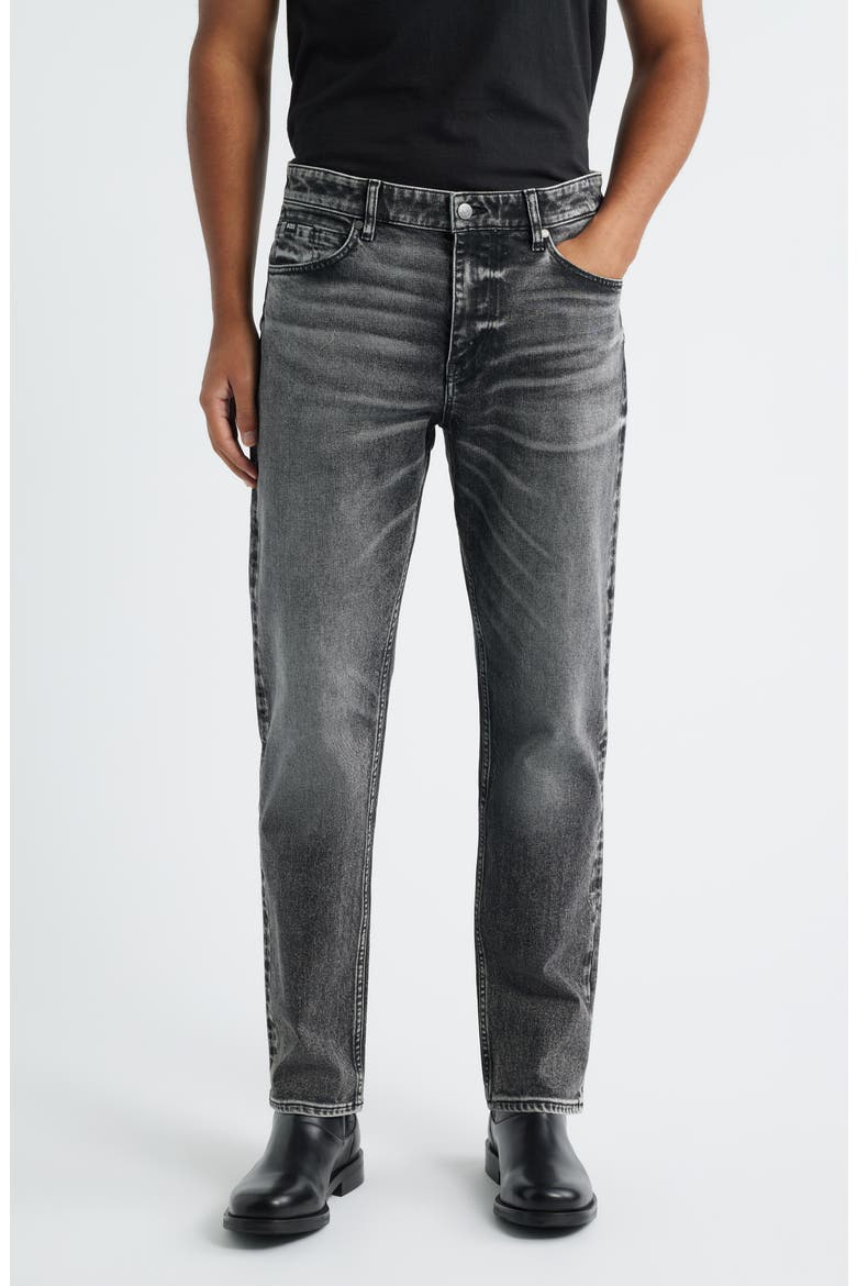 Ogden Straight Leg Jeans, Main, color, BLACK
