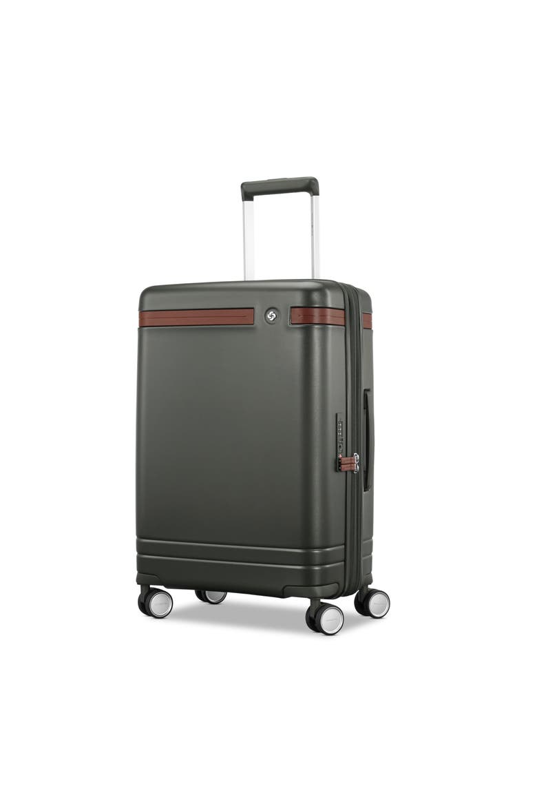 Virtuosa Hardside Expandable 21" Carry On Spinner Luggage, Main, color, Pine Green