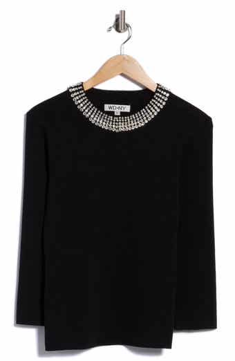 Rhinestone Crewneck Sweater