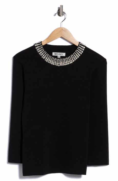 Rhinestone Crewneck Sweater