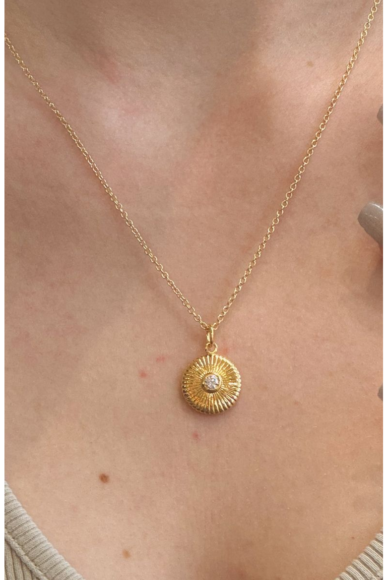Palmer Sunburst Pendant Necklace, Alternate, color, Gold