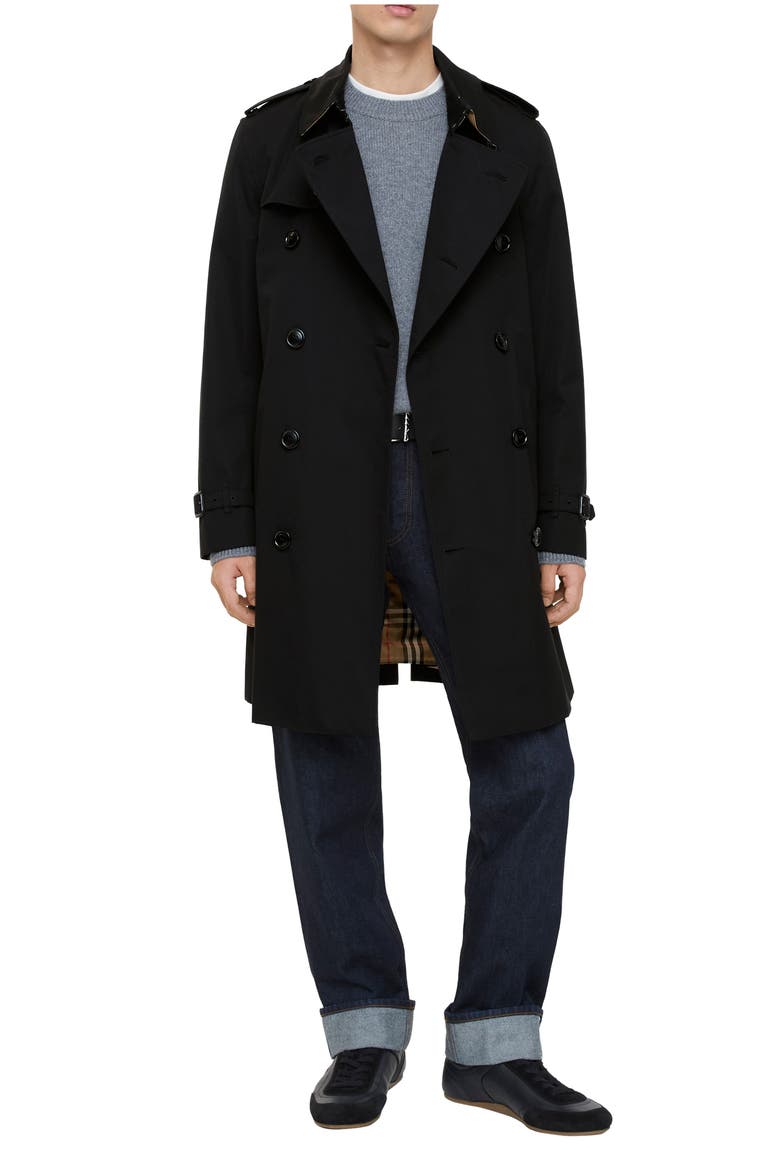 Mid-length Kensington Heritage Trench Coat, Main, color, Black