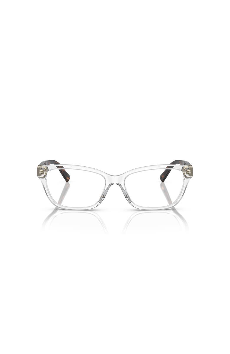 Tiffany & Co. 54mm Rectangle optical glasses, Alternate, color, Transparent