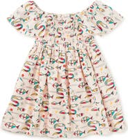 Tea Collection Flutter Sleeve Smocked Dress