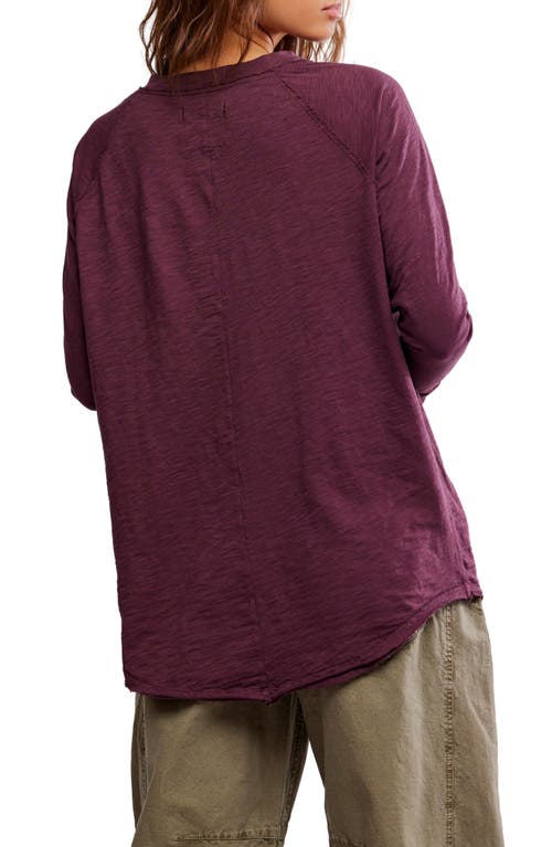 Free People We The Free Arden Extra Long Cotton Top In Red