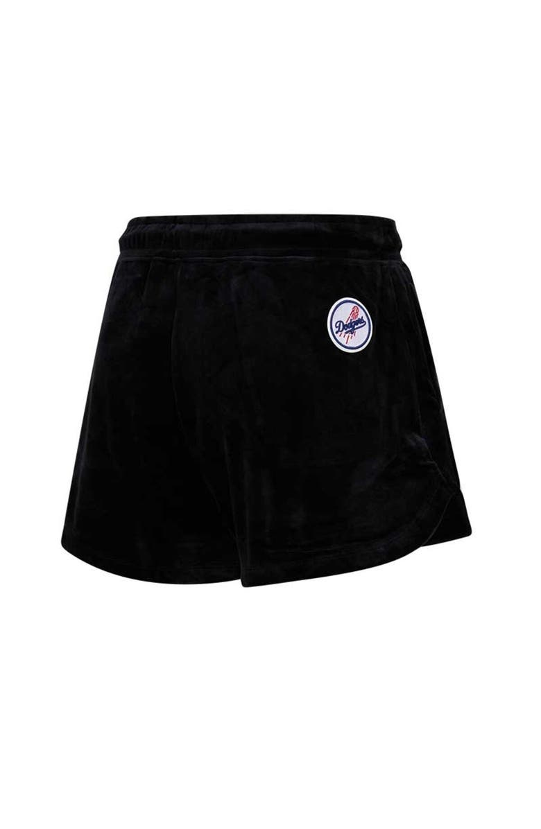 PRO STANDARD Women's Pro Standard Black Los Angeles Dodgers Classic Velour Lounge Shorts, Alternate, color, 