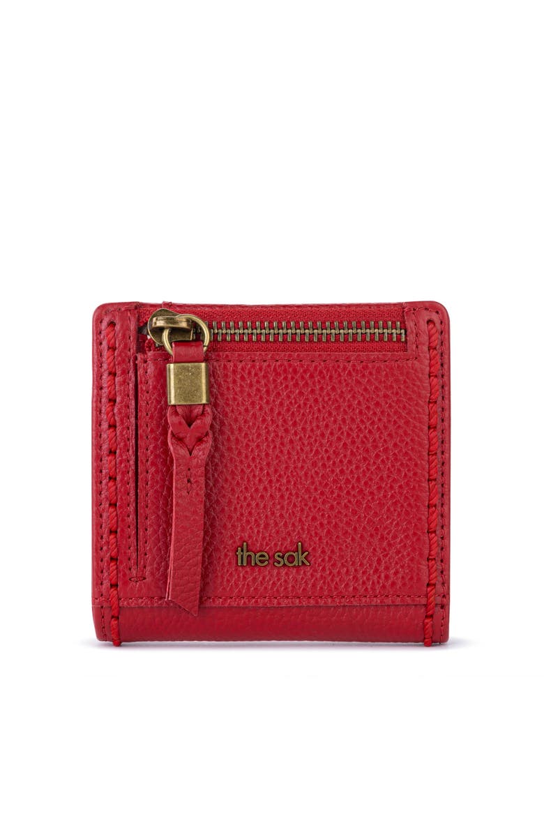 Mira Small Leather Wallet, Alternate, color, Scarlet