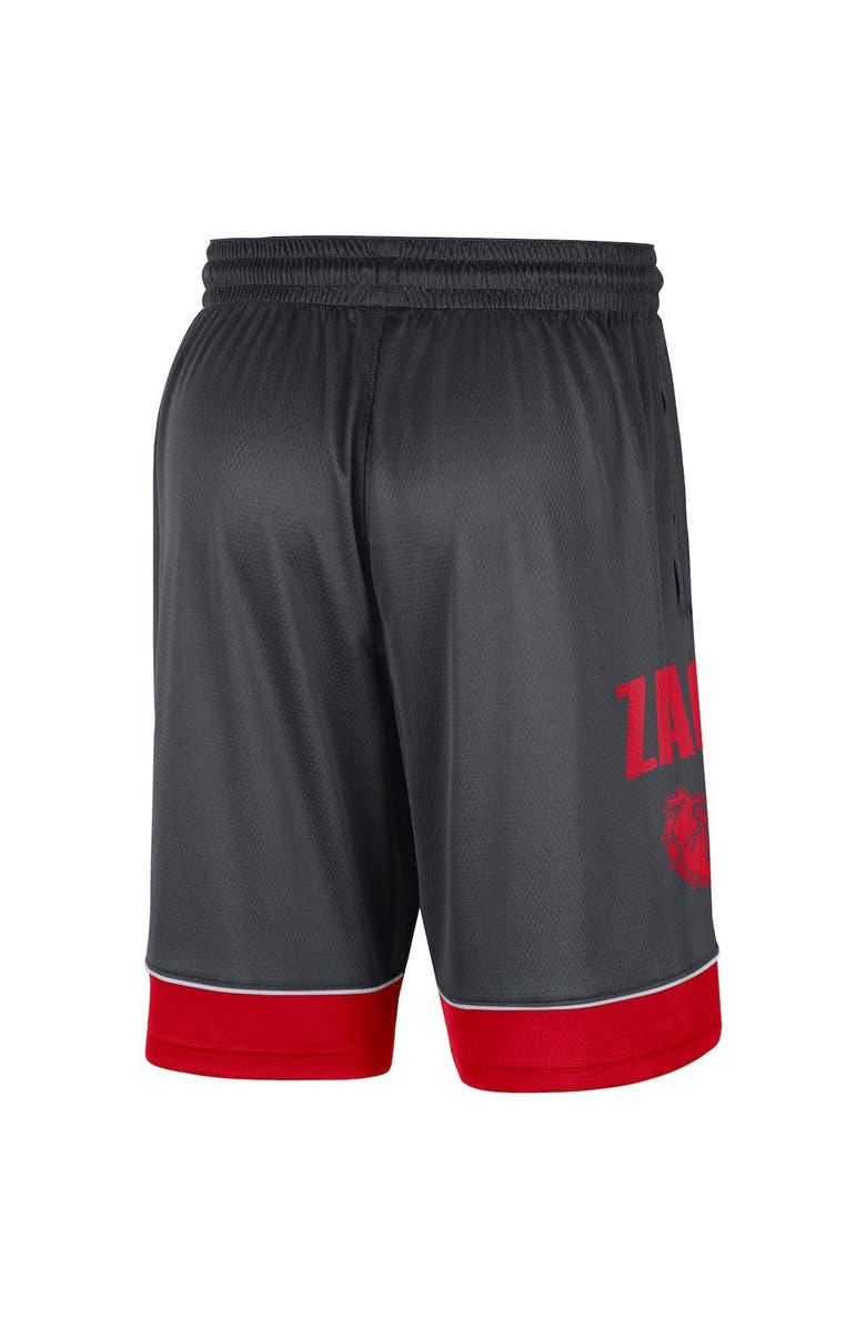 Nike Men's Nike Charcoal/Red Gonzaga Bulldogs Performance Fast Break Shorts, Alternate, color, 