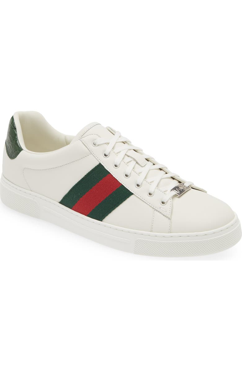 Gucci New Ace Lace-Up Sneaker, Main, color, Green/ Multi
