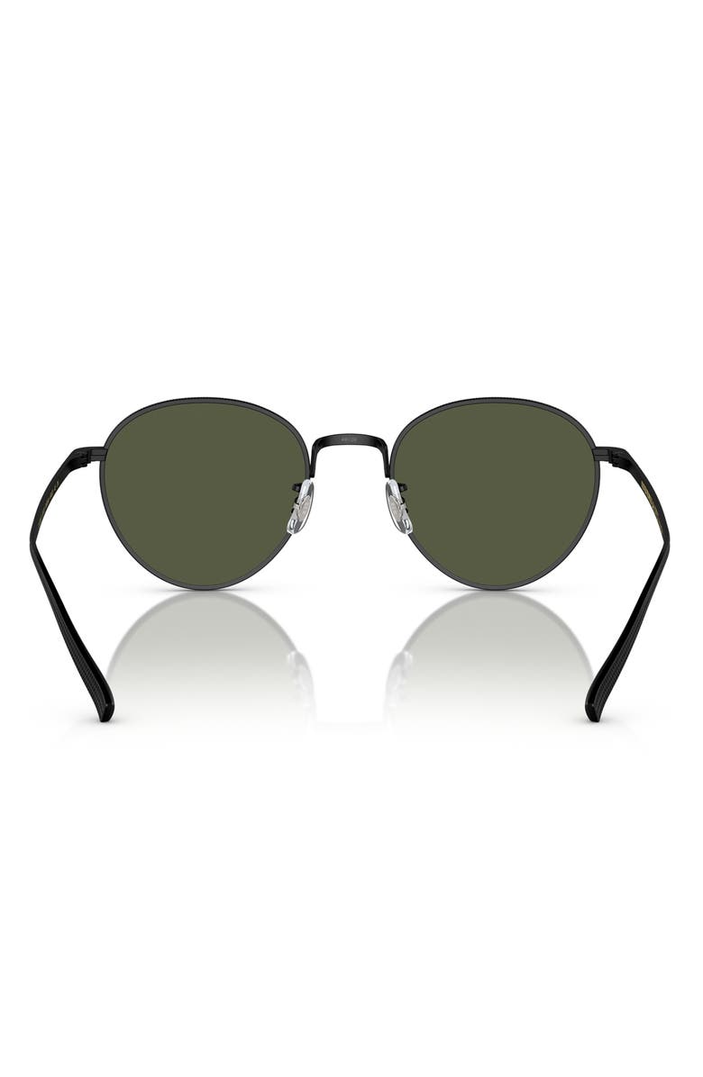 Oliver Peoples Rhydian 49mm Round Sunglasses, Alternate, color, Matte Black