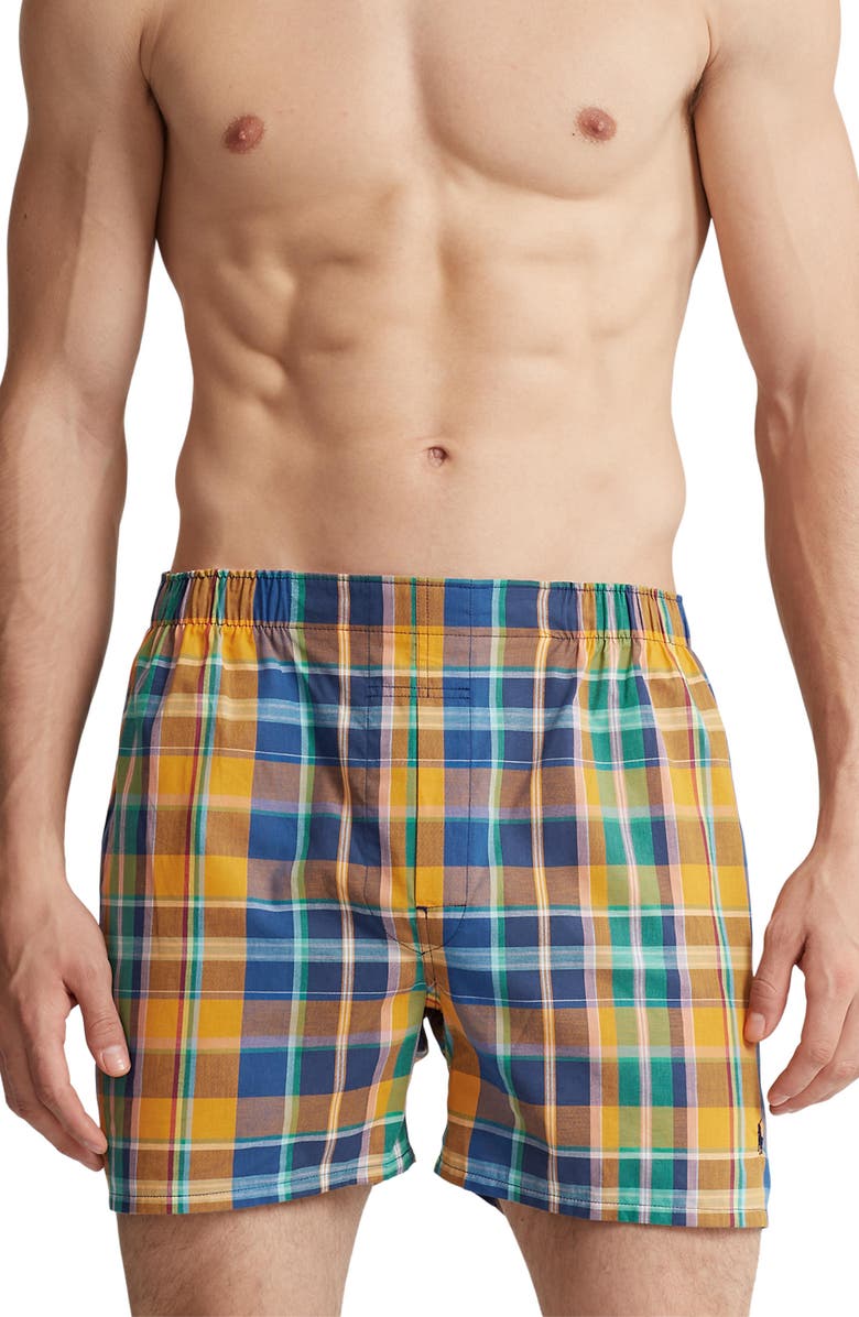 Polo Ralph Lauren 3-Pack Assorted Cotton Boxers, Alternate, color,