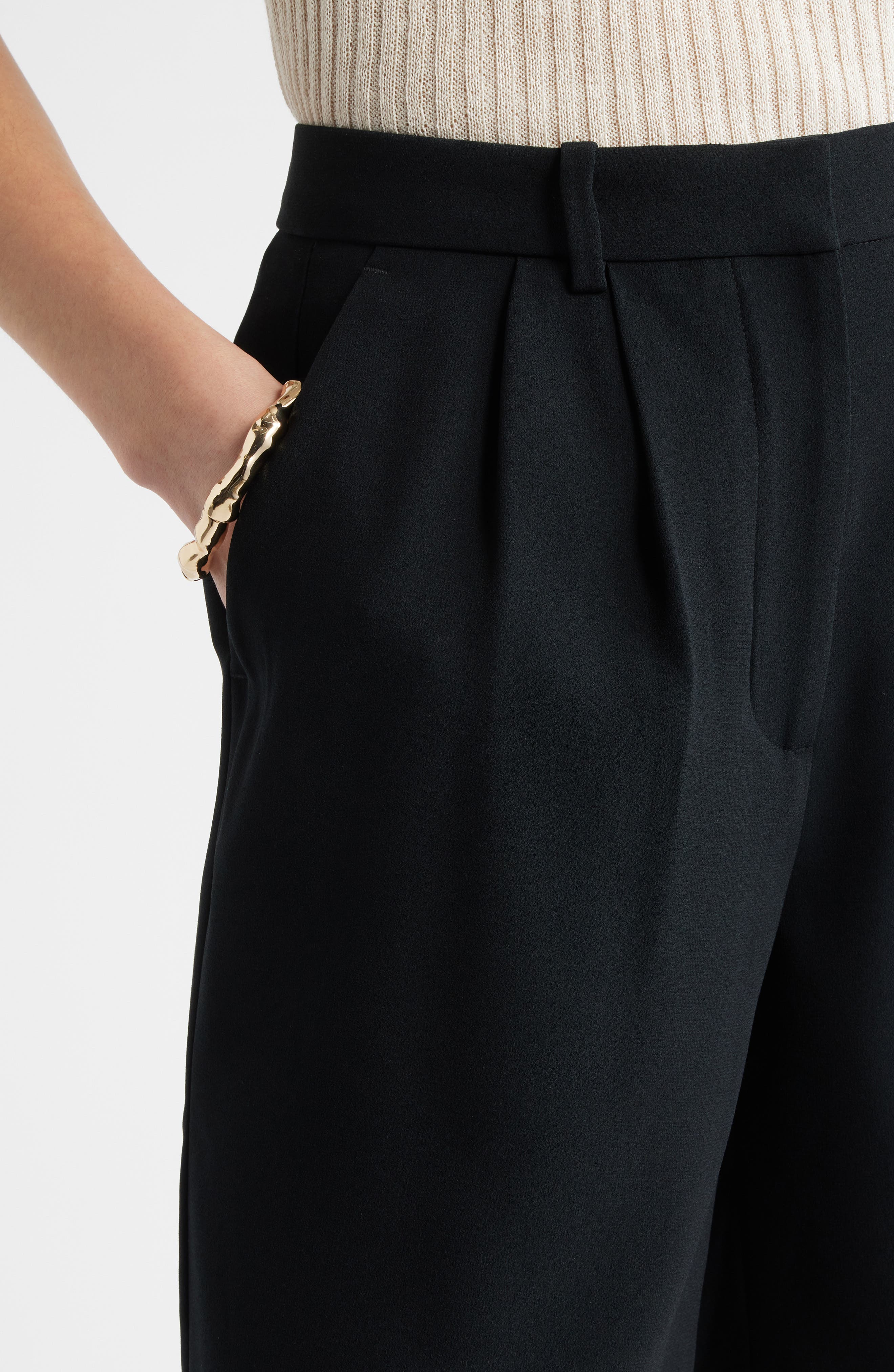 Женские Nordstrom Pleat Front Trouser Shorts — фото 5