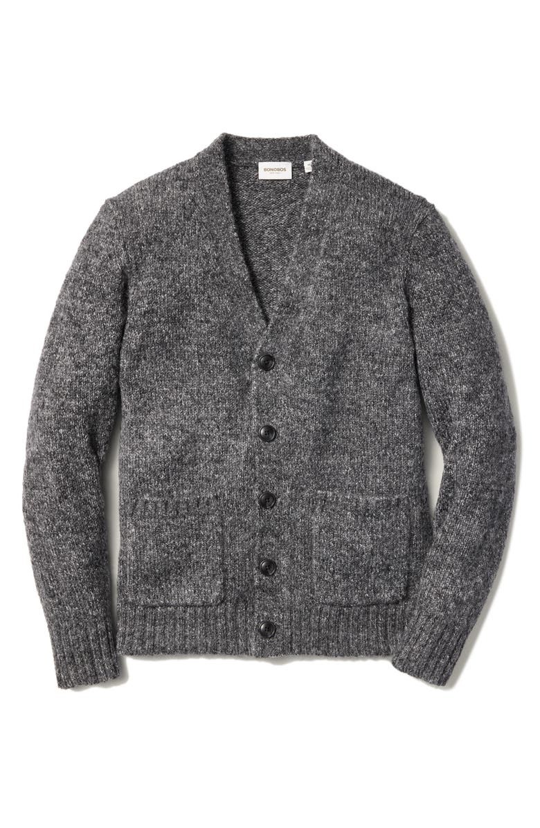 Bonobos Luxe Mohair & Wool Blend Cardigan, Main, color, Ashes